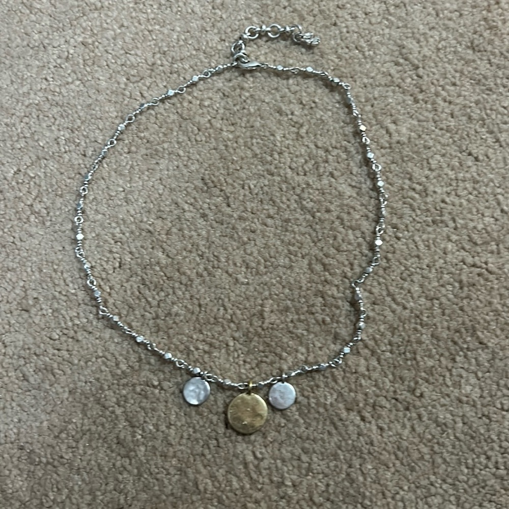 Silver and gold necklace